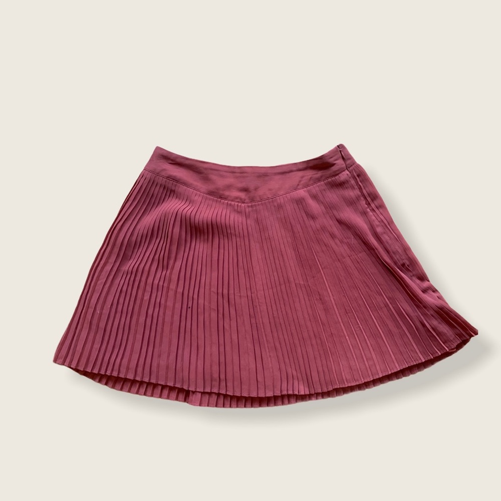 Small S Burnt Orange Millau pleated mini skirt